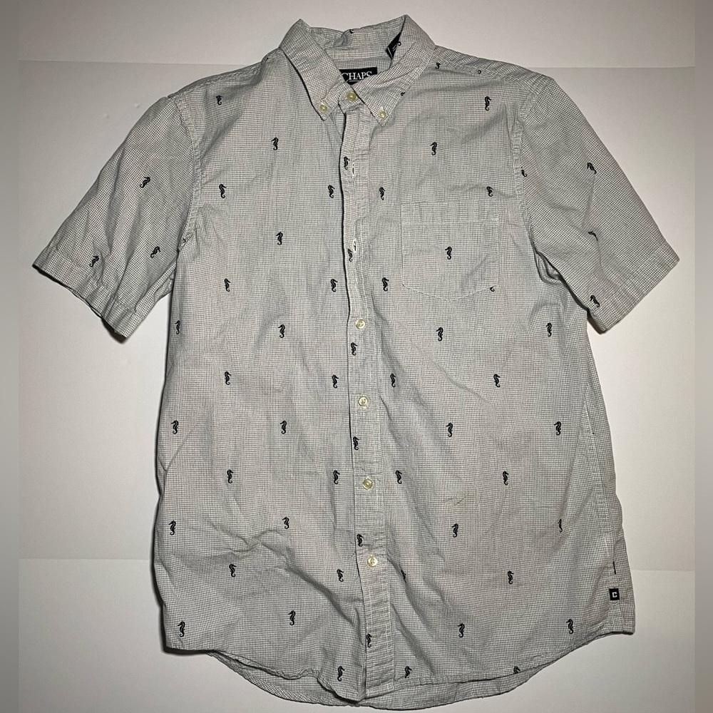 Chaps Men’s Medium Short-Sleeve Button-Up